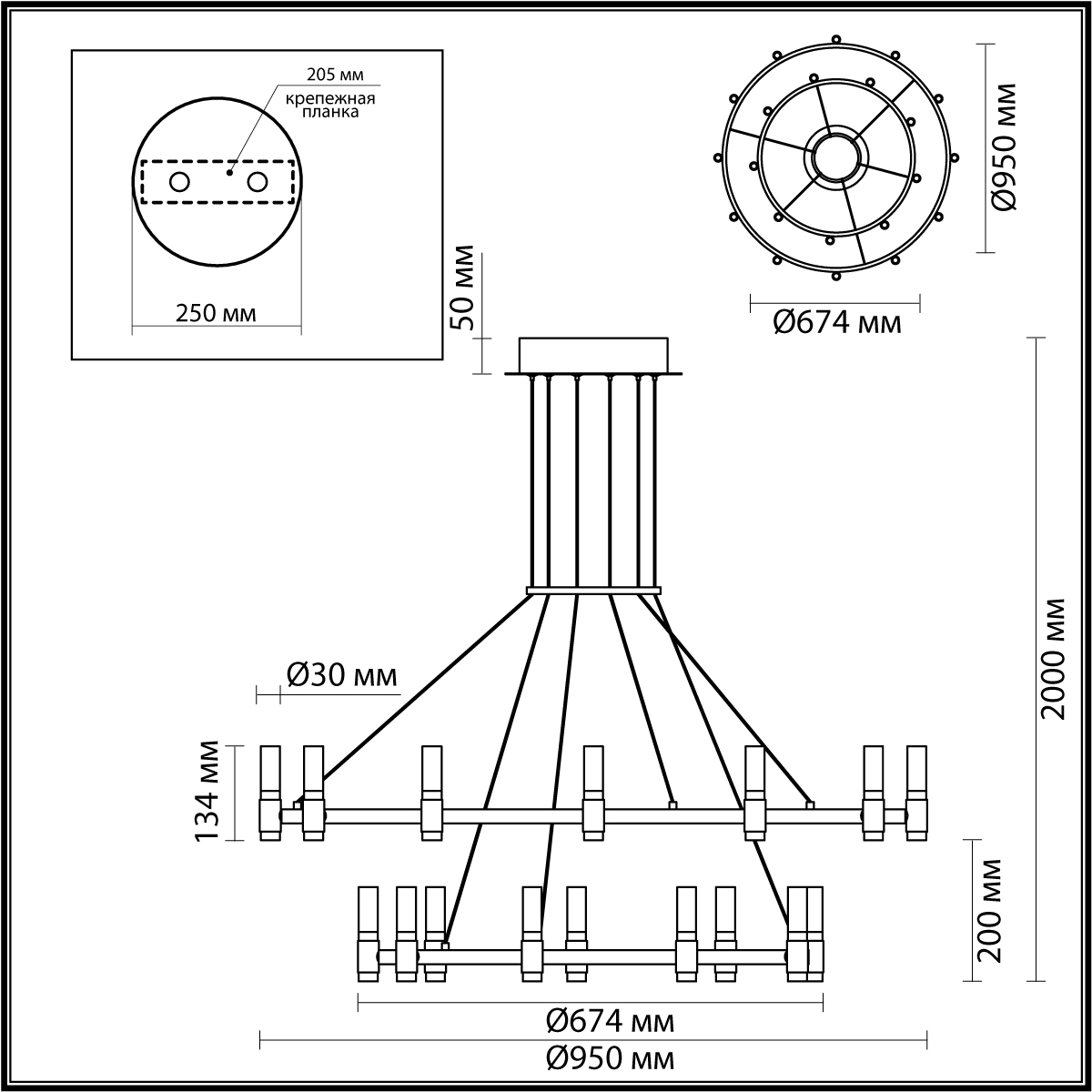 Подвесная люстра Odeon Light 5009/98L фото