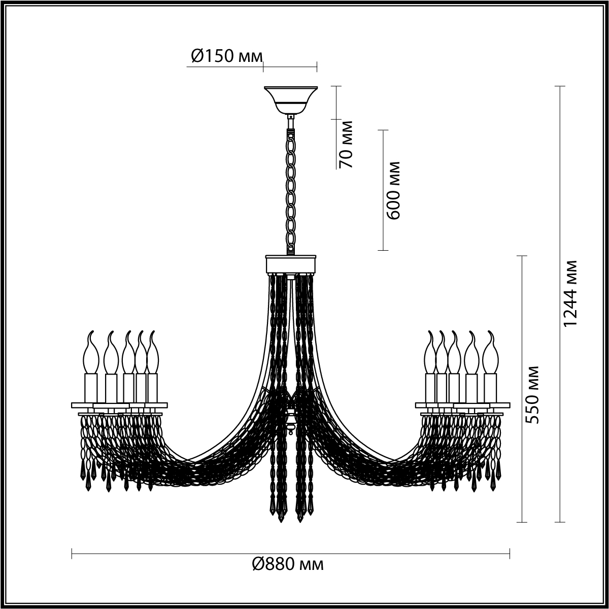 Каскадная люстра Odeon Light 5063/10 фото