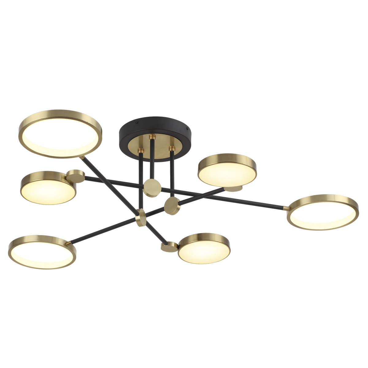 Потолочная светодиодная люстра Odeon Light Midcent Denzel 4320/60CL фото