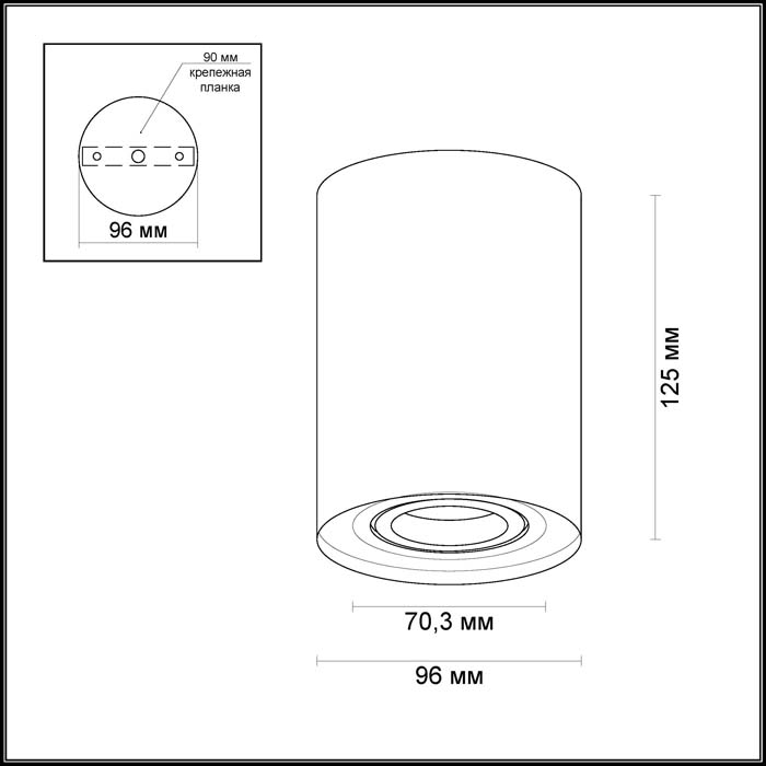 Потолочный светильник Odeon Light Hightech Pillaron 3564/1C фото