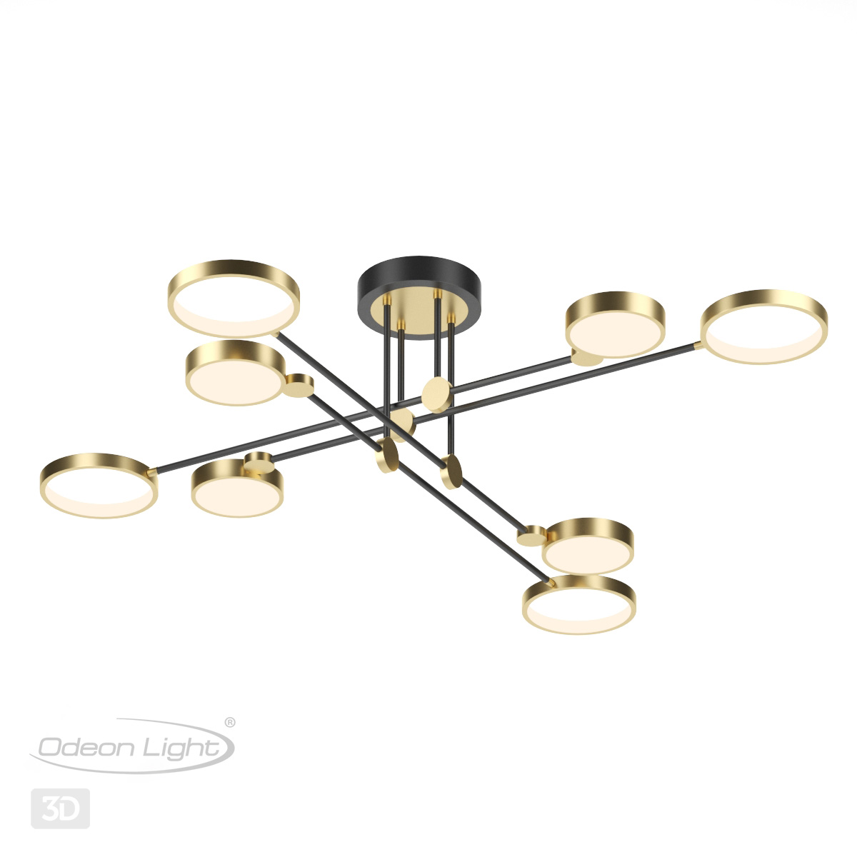 Потолочная светодиодная люстра Odeon Light Midcent Denzel 4320/75CL фото