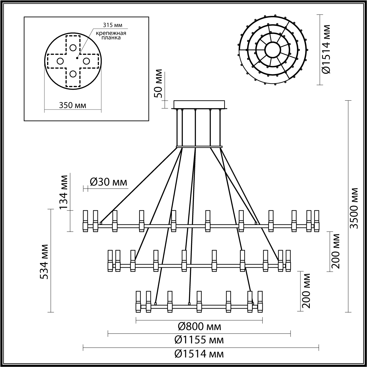 Подвесная люстра Odeon Light 5009/204L фото