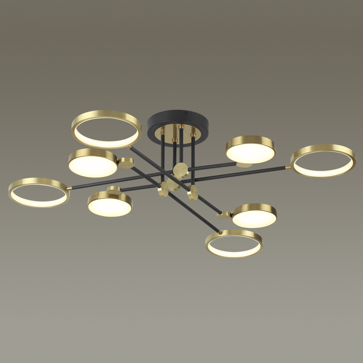Потолочная светодиодная люстра Odeon Light Midcent Denzel 4320/75CL фото