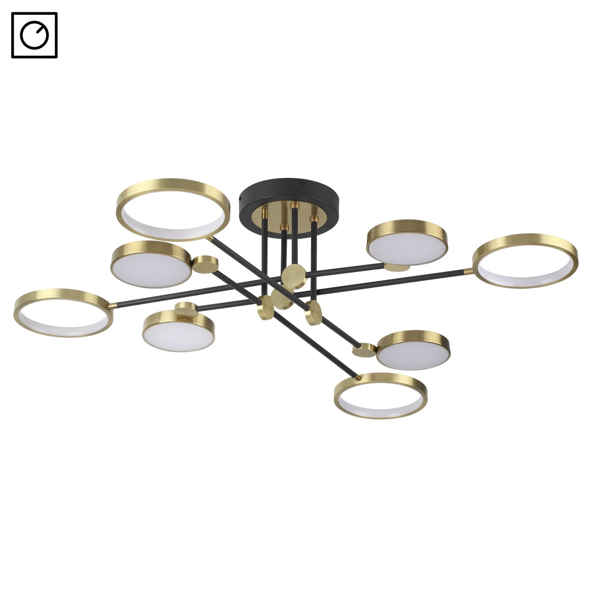 Потолочная светодиодная люстра Odeon Light Midcent Denzel 4320/75CL фото