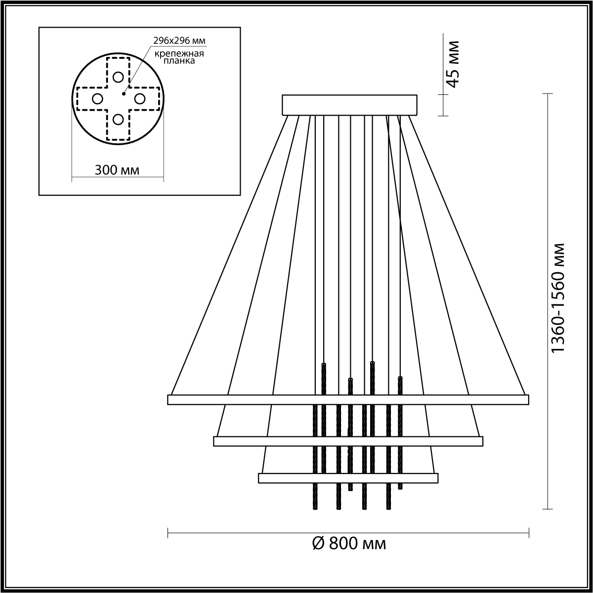 Подвесной светодиодный светильник Odeon Light L-vision Monica 3901/99L фото