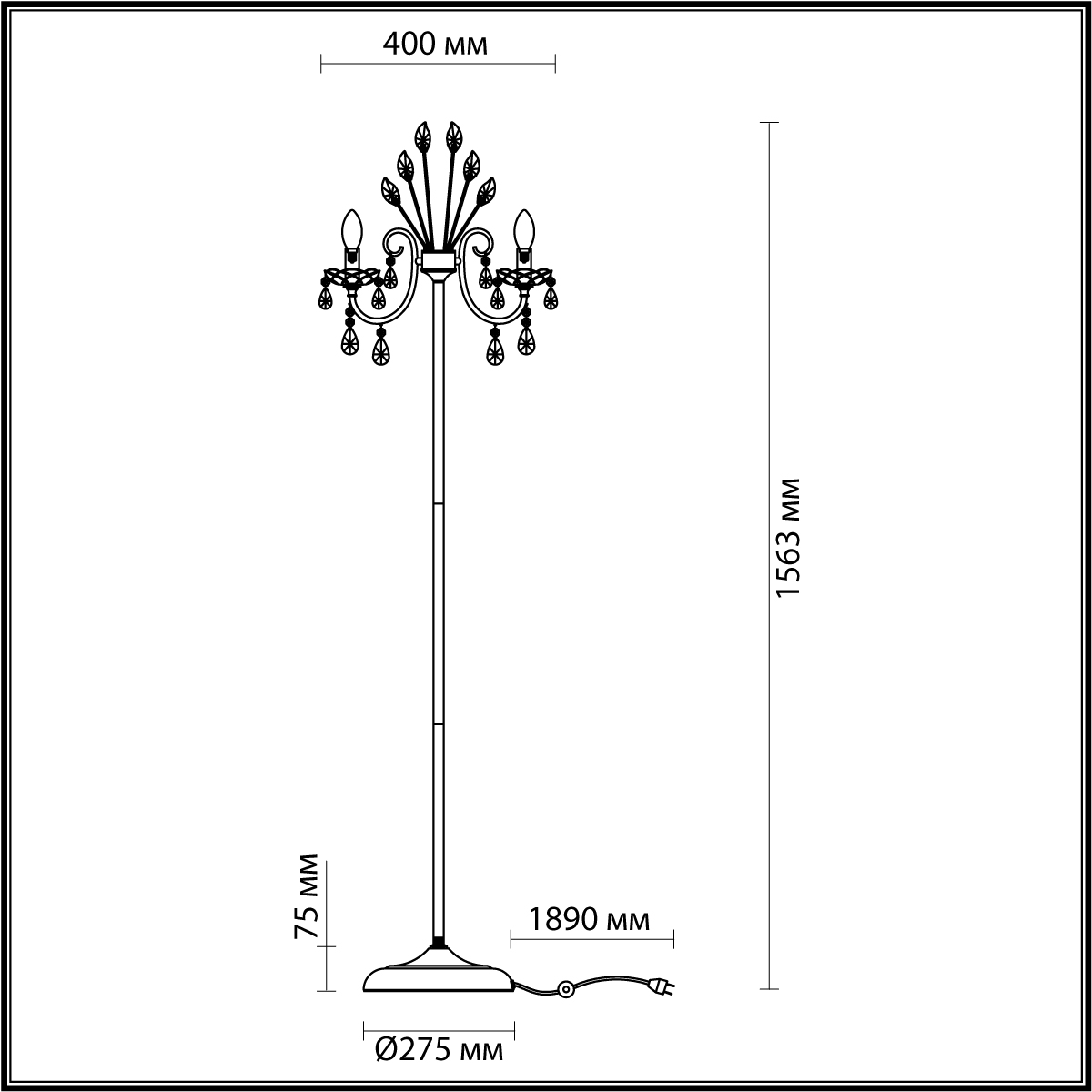 Торшер Odeon Light Hall Versia 4977/3F фото