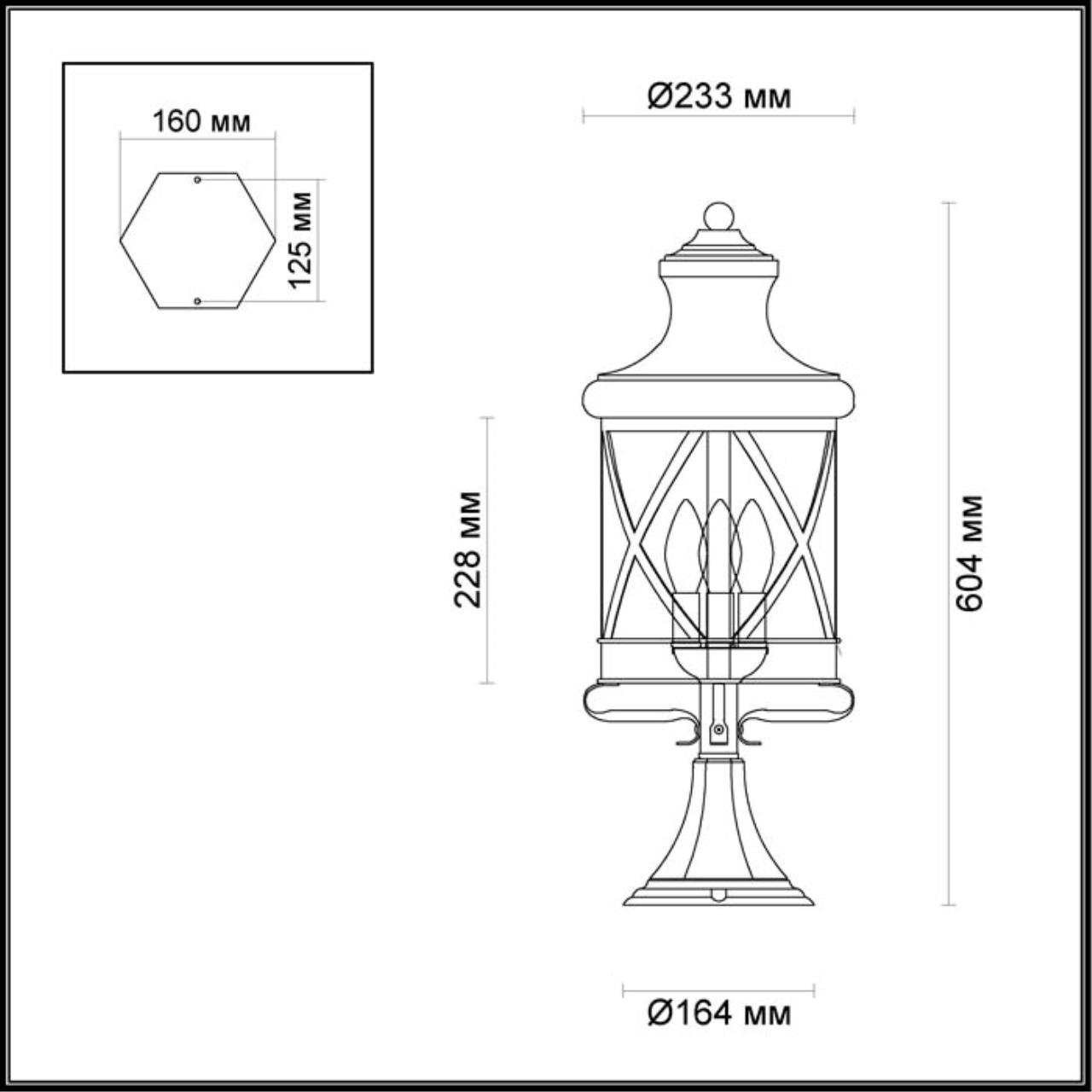Уличный светильник Odeon Light Nature Sation 4045/3B фото