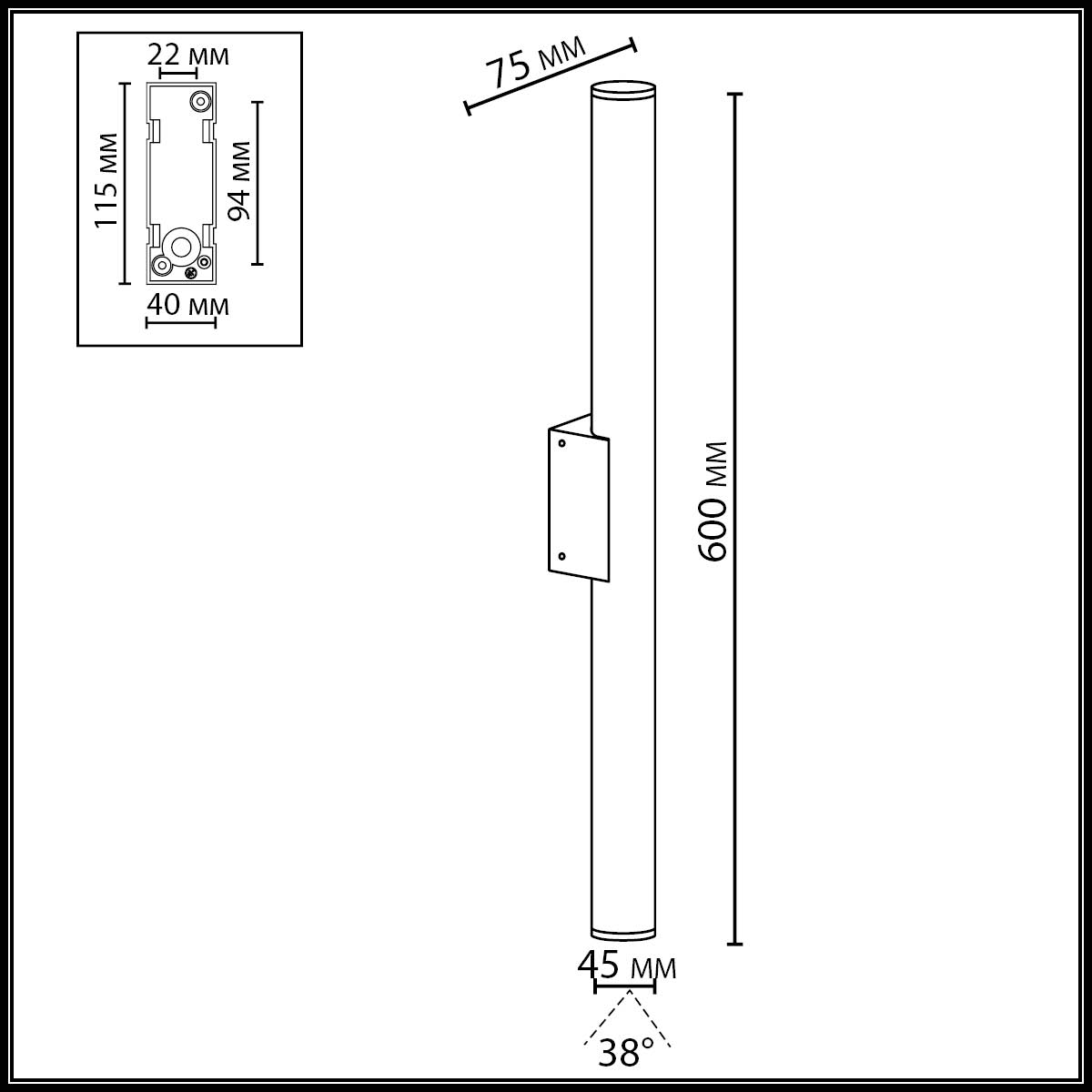 Уличный фасадный светильник ODEON LIGHT 7105/10WL фото