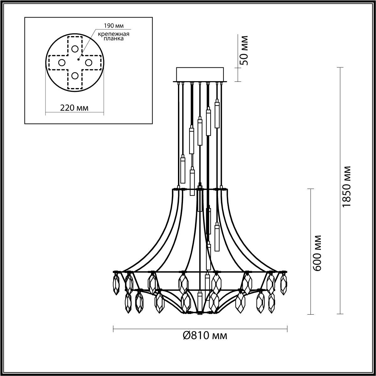 Подвесная люстра ODEON LIGHT 7000/51L фото