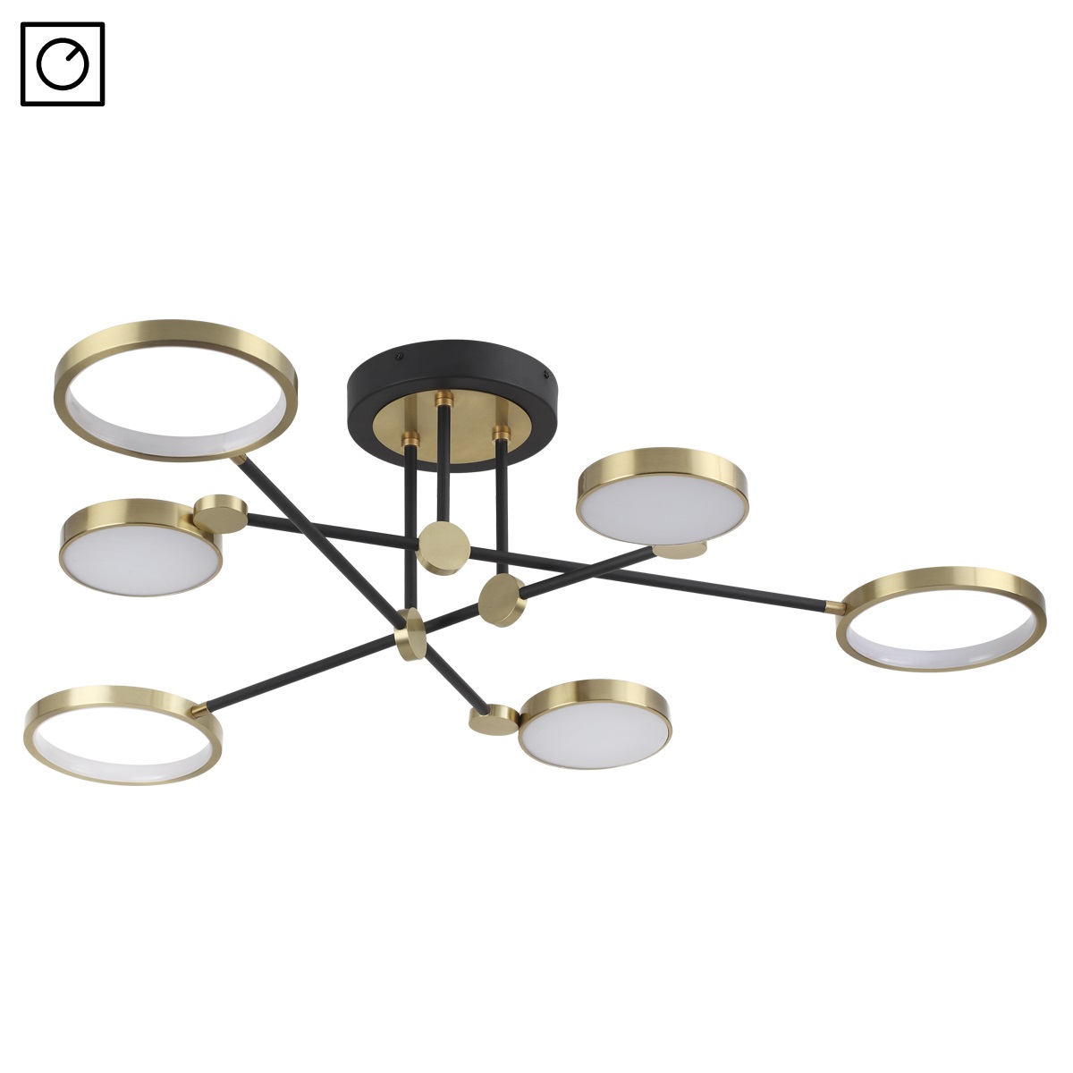 Потолочная светодиодная люстра Odeon Light Midcent Denzel 4320/60CL фото