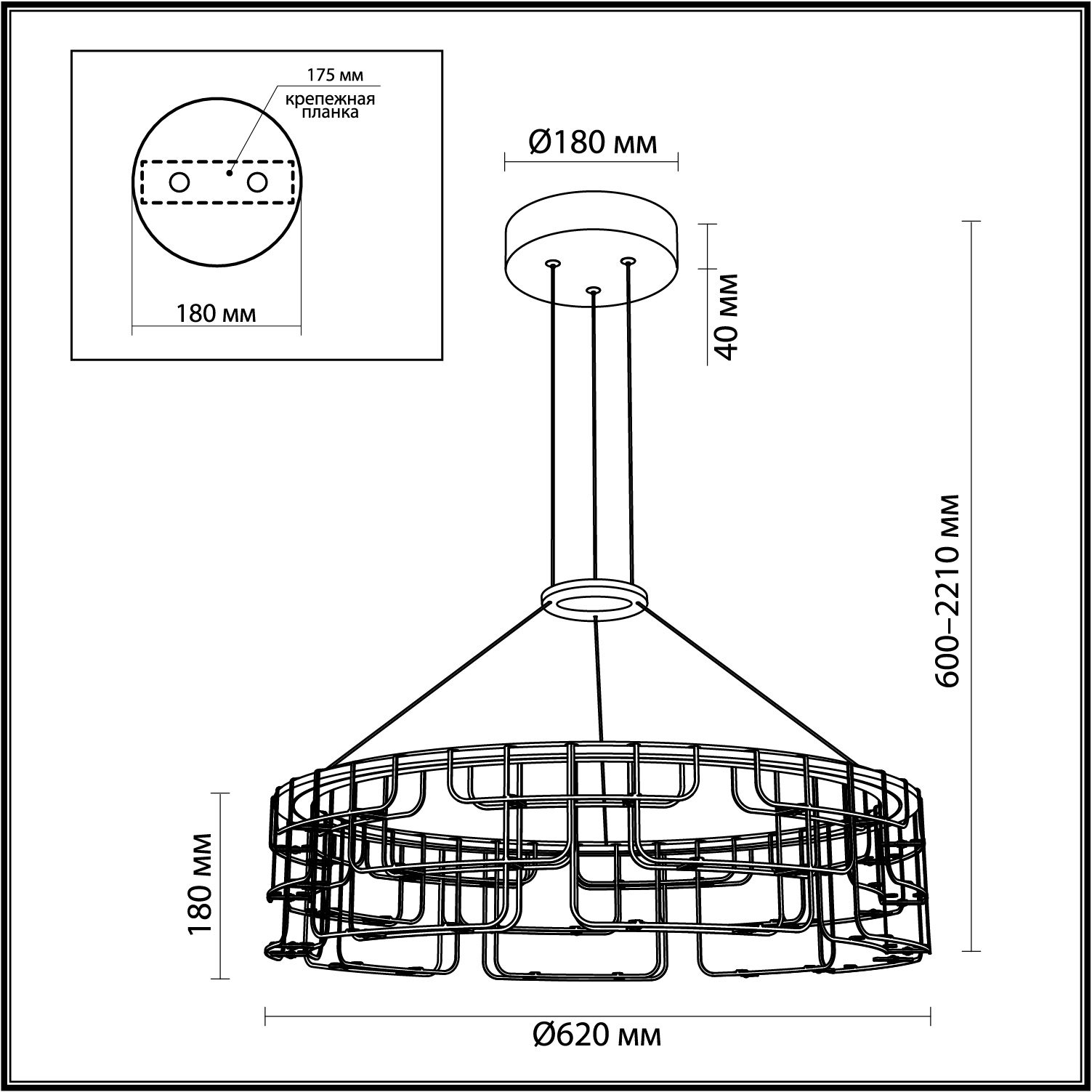 Подвесной светильник ODEON LIGHT 7060/44L фото