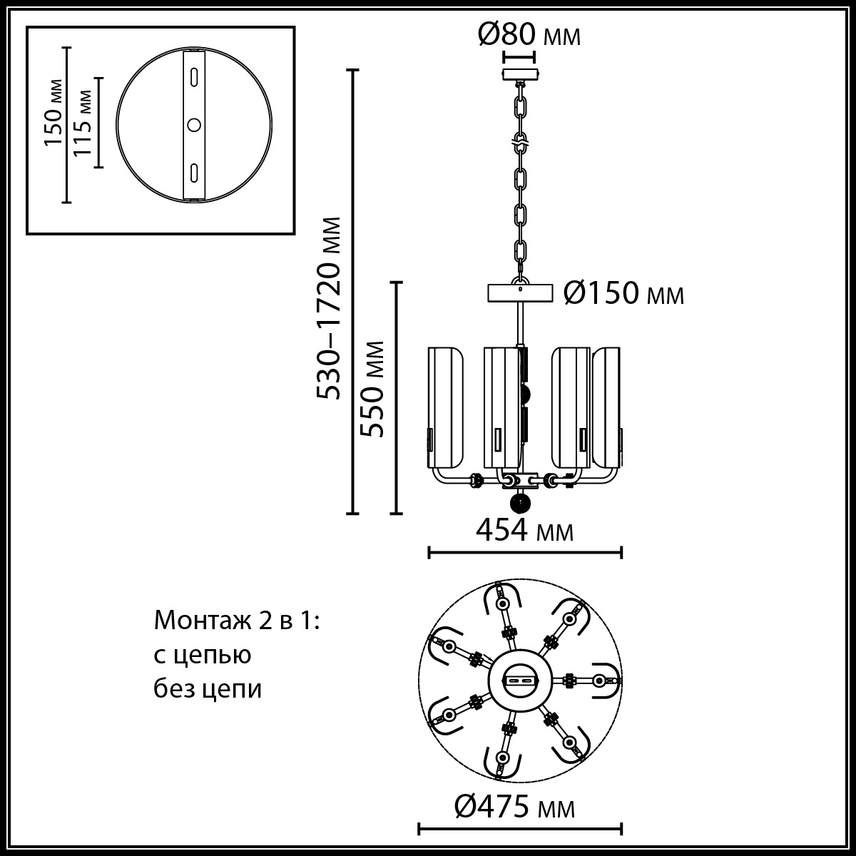 Подвесная люстра ODEON LIGHT EXCLUSIVE 5467/35L фото